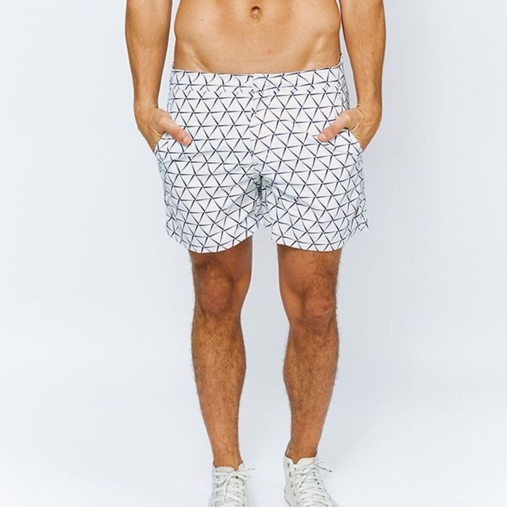 Retromarine Moving Triangles Above The Knee Trunks
